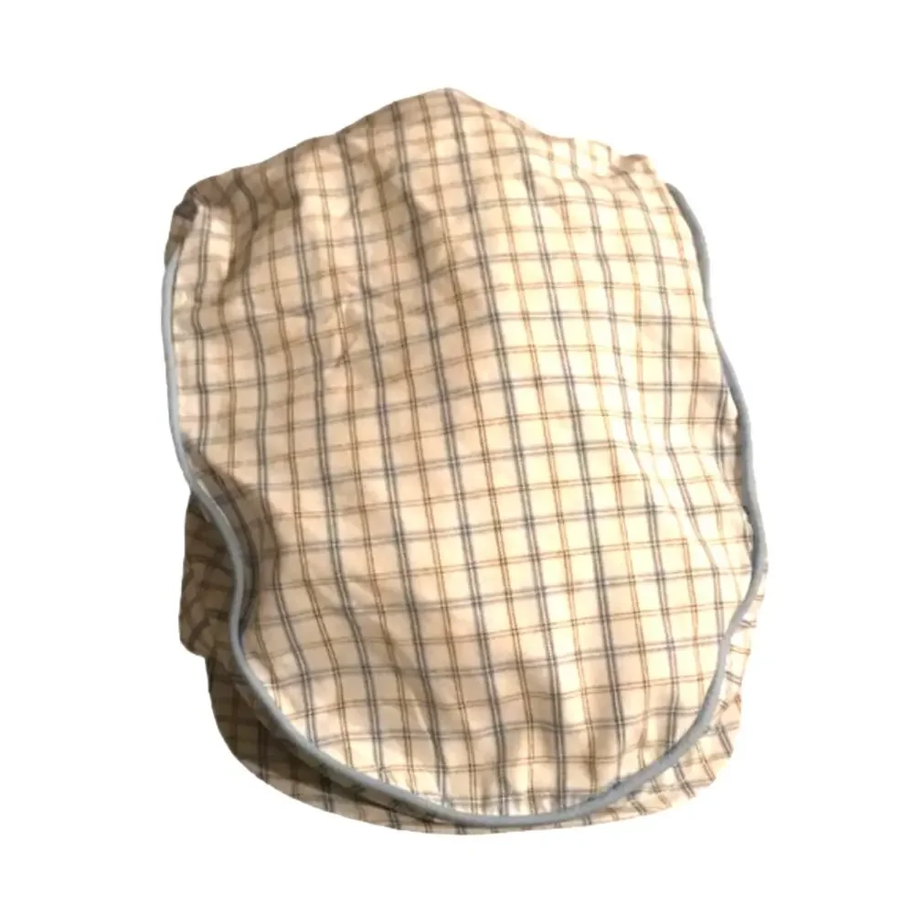 Vintage Gap Baby Newborn‎ Blue White Striped Plaid Cap Jeff Hat Casual Size 3-6M